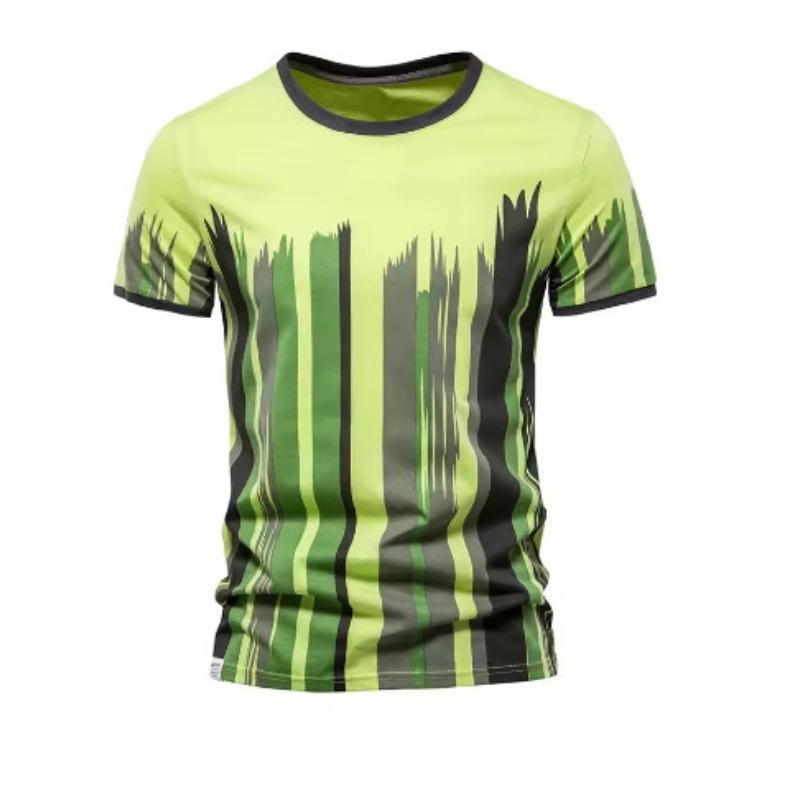 Herren 3D-gedrucktes T-Shirt Atmungsaktiv Schnelltrocknend Sporttop Kurzarm O-Ausschnitt Pullover Lässiges Oberteil