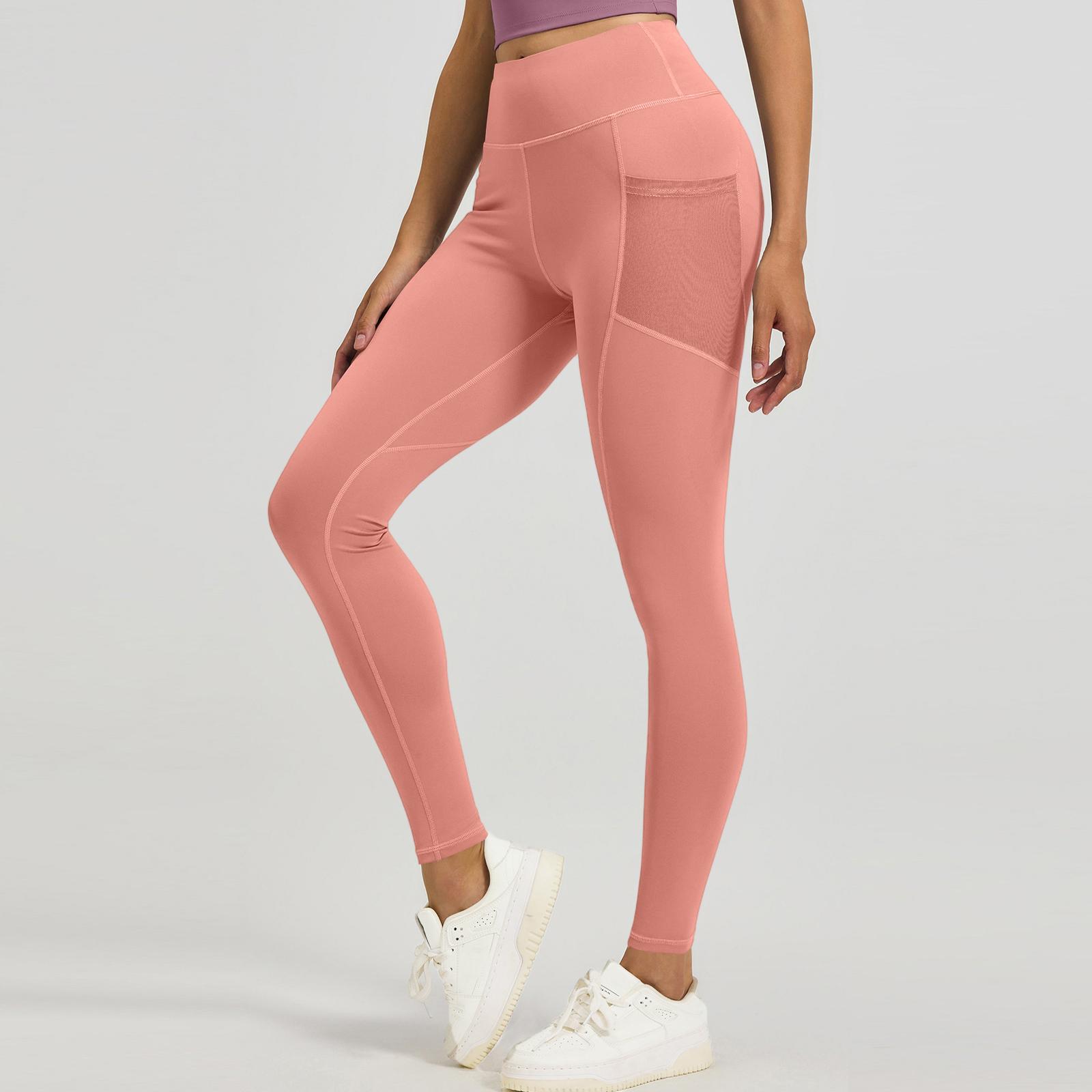 

Women s Fashion Tight Hip High Waist Mesh Side Pocket Running Sports Fitness Pants XL