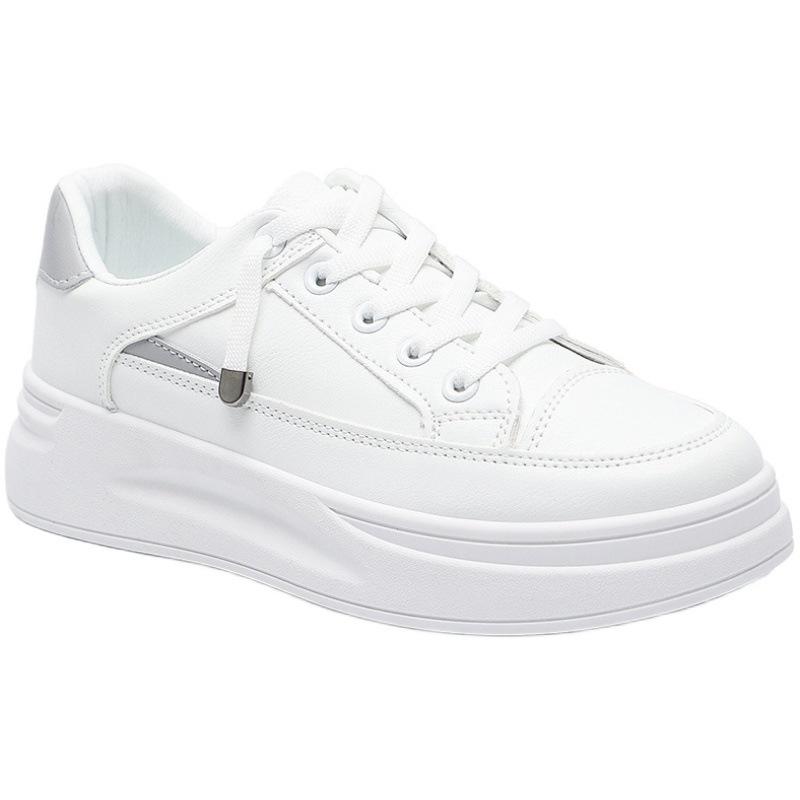

Four Seasons Breathable Board Shoes Comfortable Women s Versatile Fashion Lace-up College Little White Shoes Casual Student Shoes 37 сірий колір