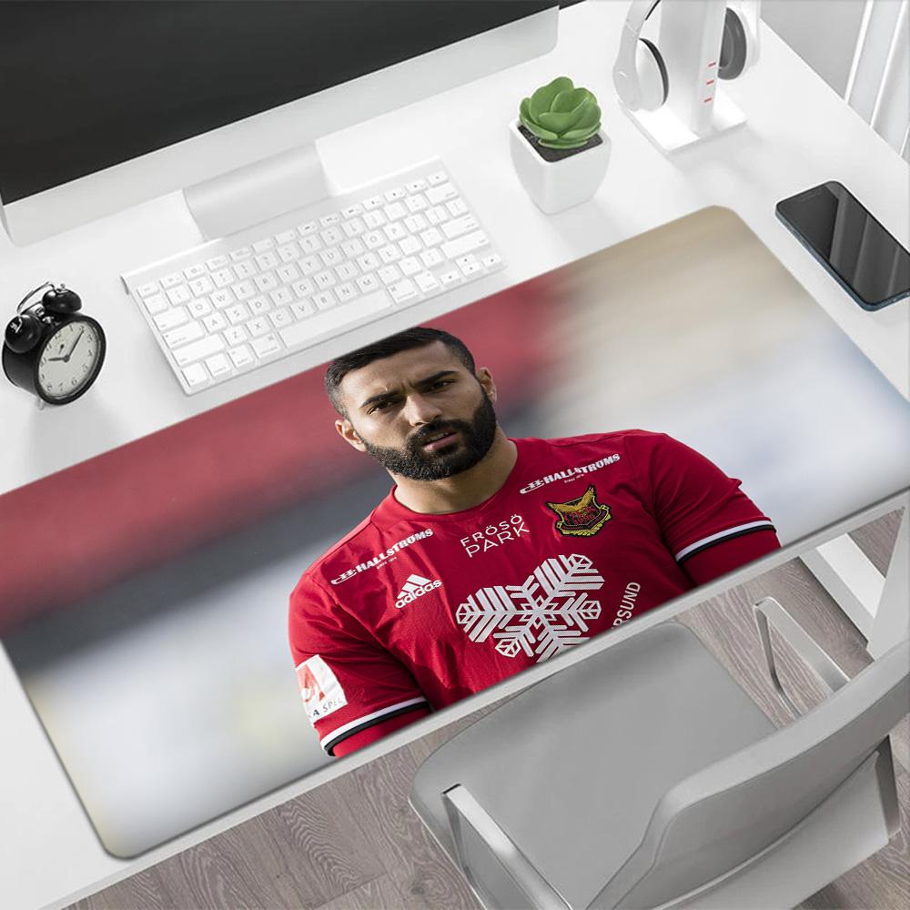 Football Player Kit Celebrating Large Mouse Pad Keyboard Pad Office Mouse Mats Non-Slip Rubber Bottom Office and Gaming Desk Decoration