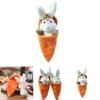 Cute Carrot Bunny Plush Toy Pendant For Bags And Keys, Soft Short Plush, 15cm Height