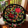 Independence Day Flower Wreath Waterproof Rectangular Tablecloth Red Blue Flower Star USA Flag Tables Cover for Dinner Kitchen