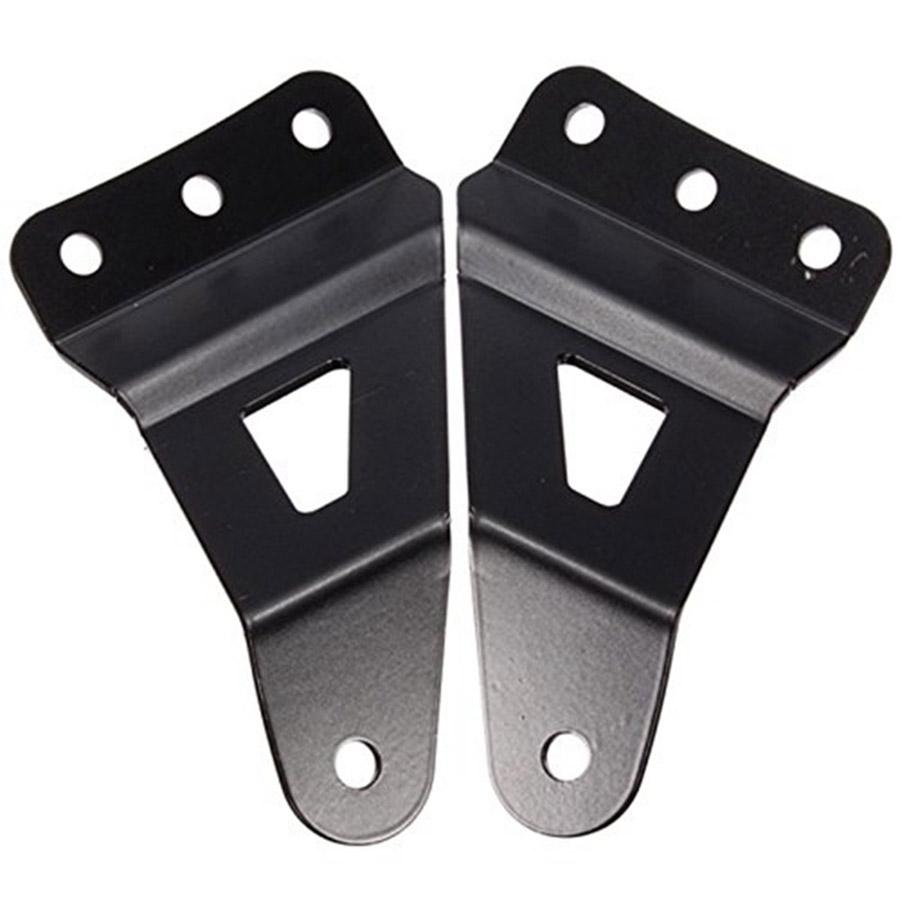 2 Pcs Black Steel Car Light Bar Holder Kit Off-road Roof LED Light Strip Bracket