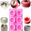 3D Silicone Mold 6 Holes Pudding Cupcake Art Cake Mould Baking Pastry Mousse Chocolate   Tools  S
