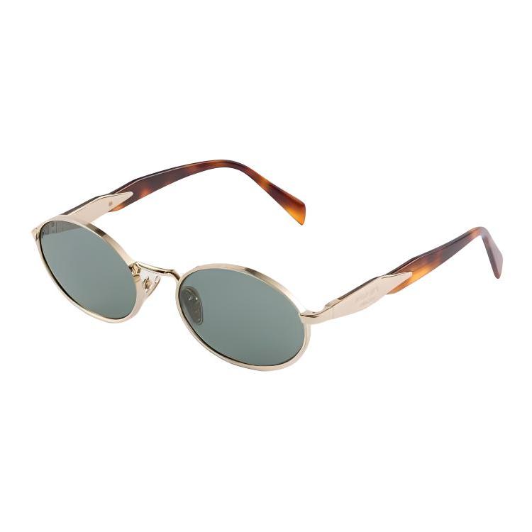 Prada Full Frame Design Metal Acetate Oval Sunglasses Women sunglasses Tortoiseshell SPR65Z_EZVN_FE70L_C_055 55,Tortoiseshell