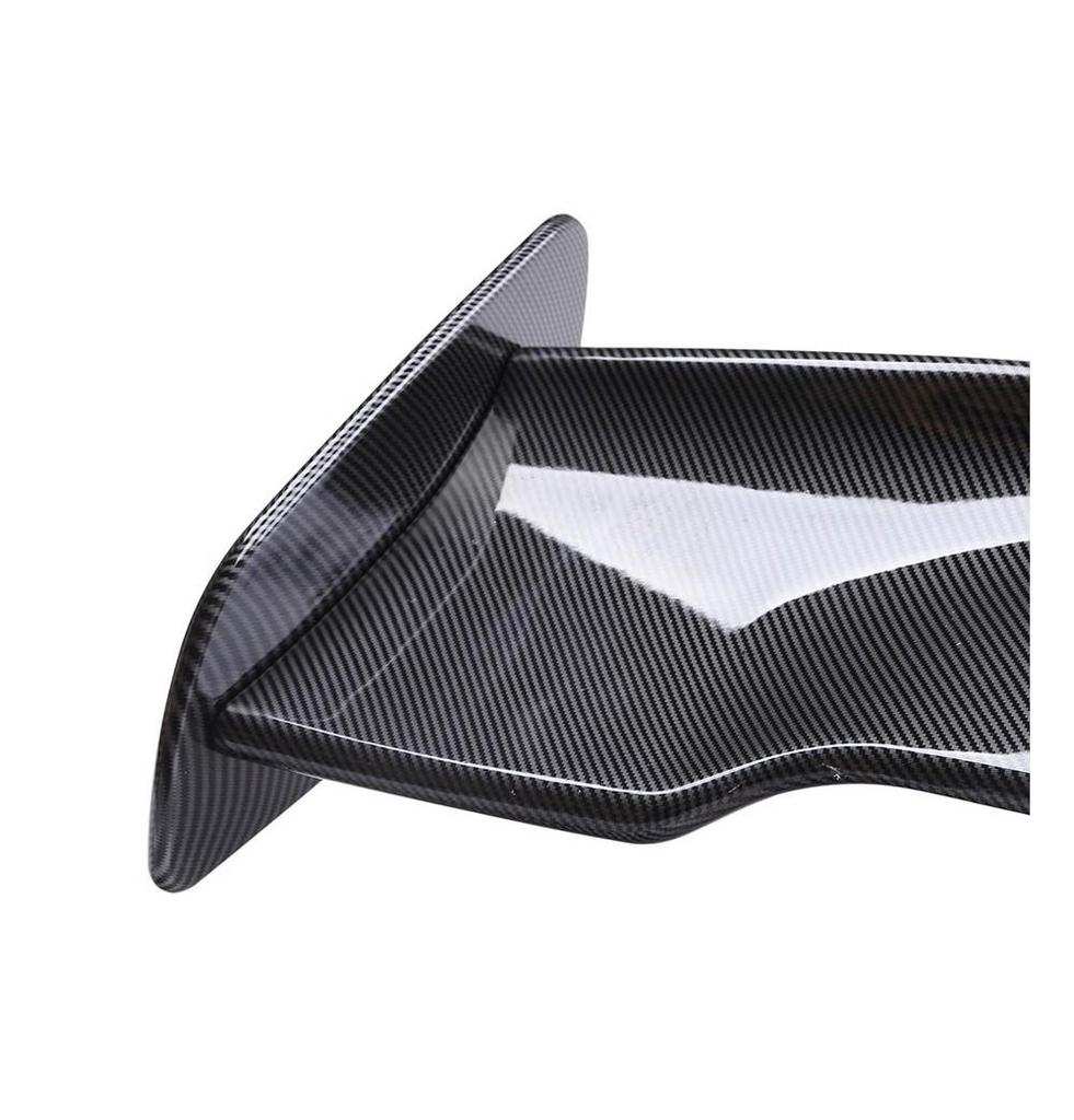 GT Universal Perforated Rear Spoiler Kit: Includes Bracket, Wind Deflector, Roof Spoiler, Rear Diffuser, Side Skirts, and Front Lip.