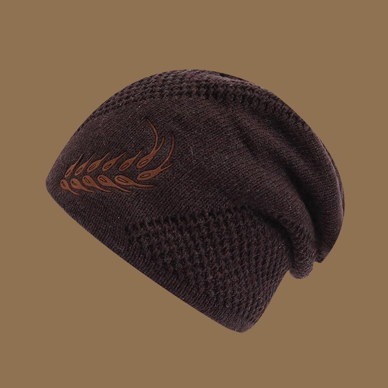 Chapéu Masculino de Inverno Aveludado Lã Grossa Tricotado Proteção de Orelha para Ciclismo de Inverno Chapéu Pulôver Frio Moda ao Ar Livre e Aquecimento