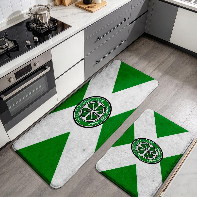 Celtic F.C Flannel Kitchen Mat Christmas Soft Area Rug Non Slip Floor Carpet Home Decoration