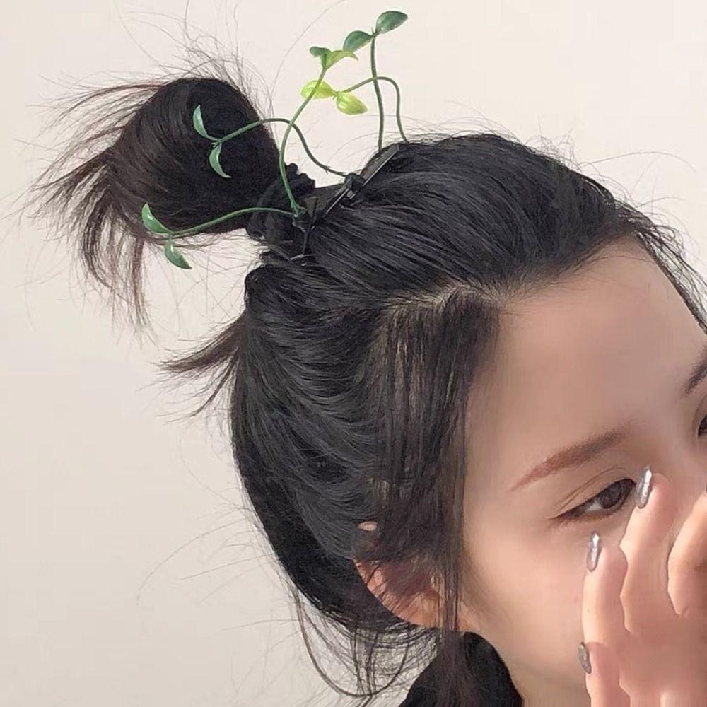 1Pair Simulation Bean Sprout Hair Clip Mushroom Cartoon Duckbill Clips Flower Plant Hairpins  Daily