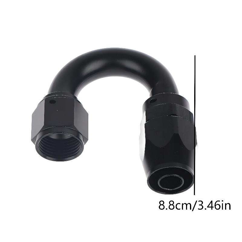 180 Degree AN4 AN6 AN8 AN10 Hose End Fitting Swivel Adapter High Strength Oil Cooler Connector for Workshop
