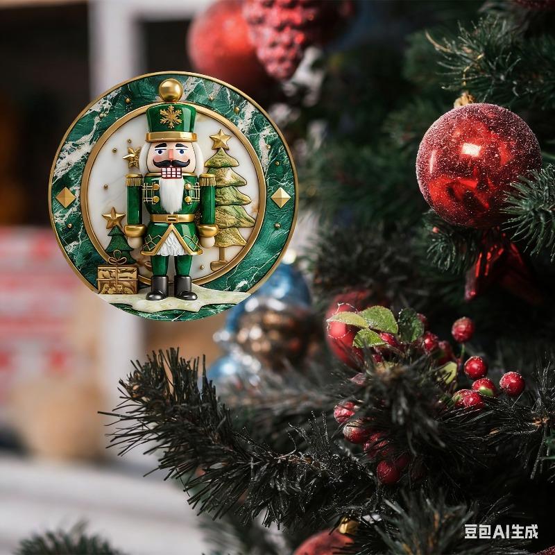 2D Flache Weihnachtsnussknacker Acryl Dekoration Schild, Feiertagsgeschenk, Hausdekorationsschild zum Aufhängen Wandkunst Dekorative Gartendekoration für Zimmer Türschild