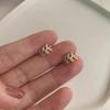 925 Silver Ear Cuff For Women Zircon Clip On Earrings Gold Leaf Design No Piercing Jewelry