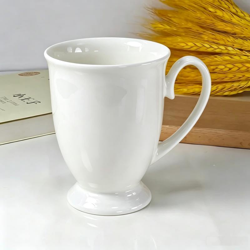 300 ml. jednobarevný bílý porcelánový hrnek na kávu, porcelánový hrnek na čaj, keramický hrnek na kávu, taza cafe šálek na čaj, termo hrnek, hrnek pro pár