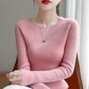 Maglione da Donna a Collo Tondo Basso in Maglia Slim per Autunno e Inverno
