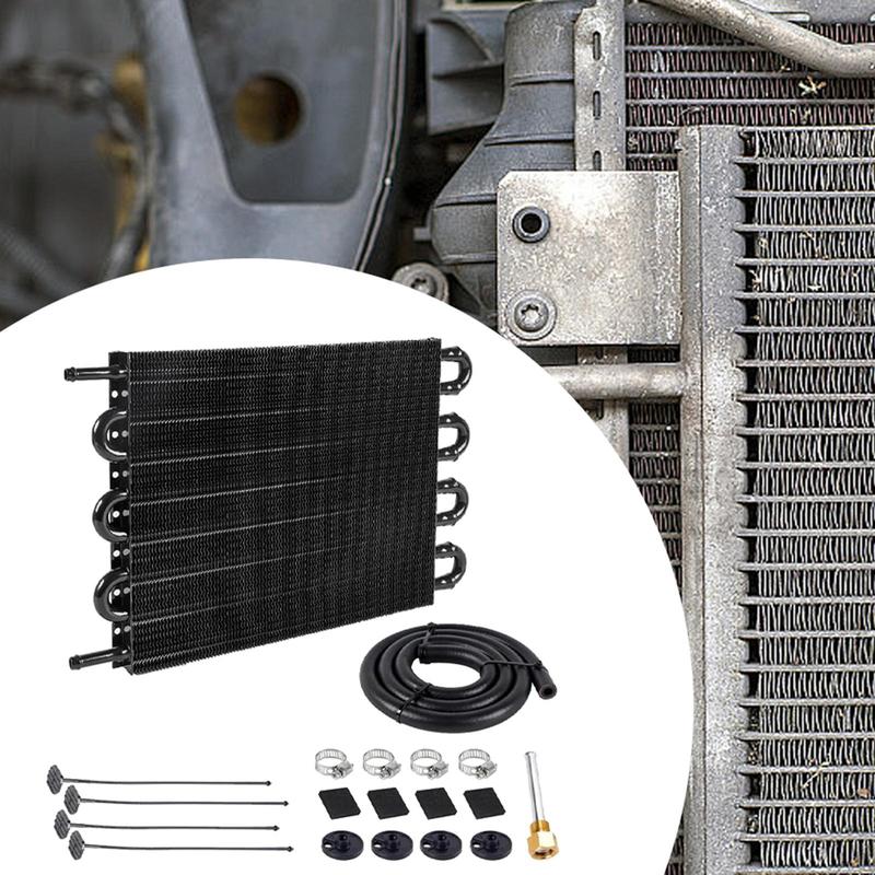 Metal Oil Cooling Kit Universal Transmission Cooler Accessory for Automotive Engine Protection