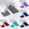 2pcs Toilet Pad Bathroom Mat Cobblestone Rug Comfortable Water Absorbent Non-slip Floor Mat Bathmat
