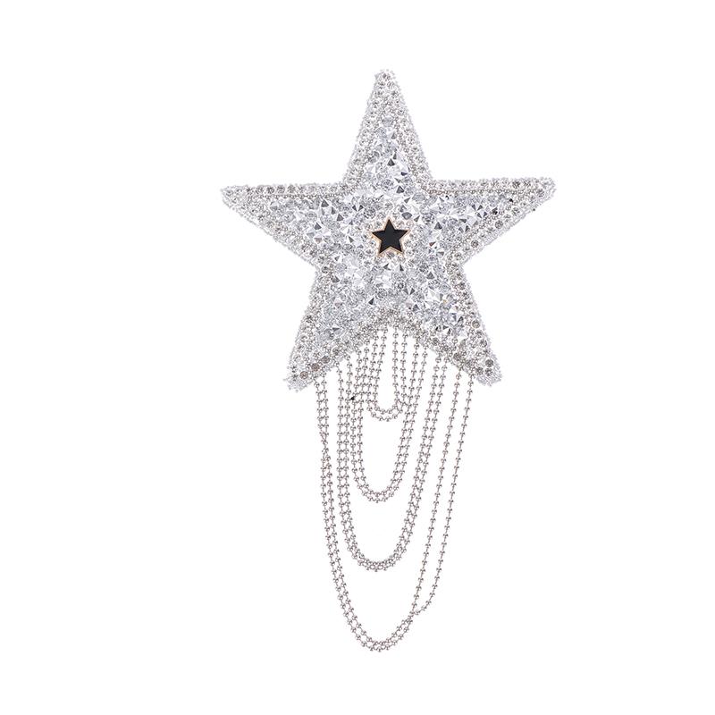 Stylish Crystal Rhinestone Star Tasse Iron On Patches Applique For Clothing Shoe Bag Sticker Jewelry Accessories