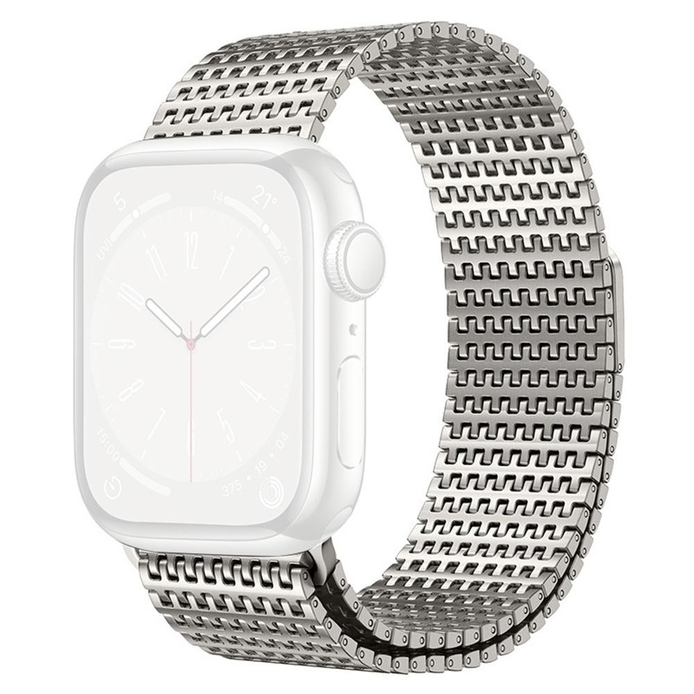 Magnetic Loop Band for Apple Watch Series 11 10 42mm / 9 8 7 41mm / SE3 SE2 SE 6 5 4 40mm / 3 2 1 38mm Stainless Steel Watch Strap Needle-Link Design