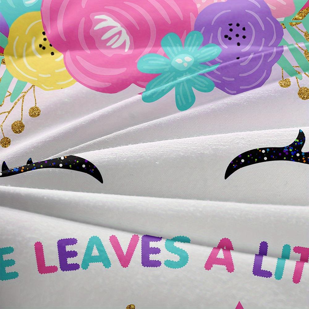 Niedliches Bettwäscheset mit Einhorn-Print, weicher, bequemer Bettbezug für Schlafzimmer, Gästezimmer (1 * Bettbezug + 2 * Kissenbezüge)