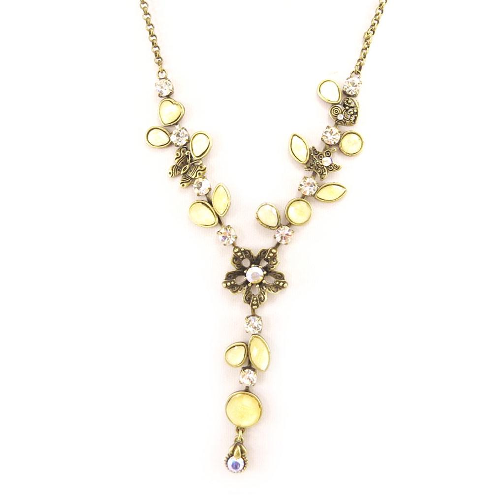 Les Trésors De Lily [D6191] - Designer Necklace 'Sissi' Ivory