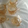 Personality Amber Glass Large Capacity Coffee Cup Milk Cup Breakfast Cup Water Cup Drinking Set
