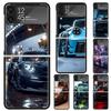 Sports Car 911 Hard PC Phone Case For Samsung Galaxy Z Flip 7 6 5 4 3 Black ZFlip7 ZFlip6 Flip5 Flip4 Flip3 5G Print Cover