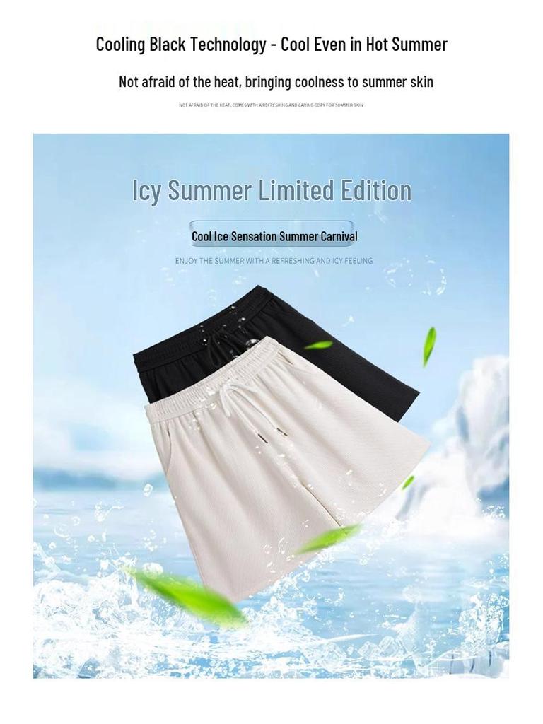 Women's High-Waist A-Line White Silk Shorts - Summer 2025 Collection, Petite Wide-Leg, Casual Sporty Style