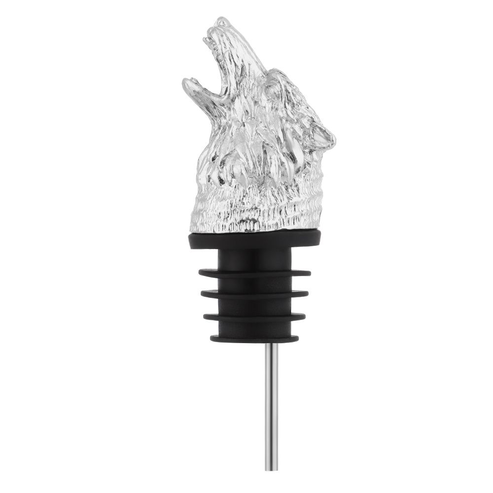 Zinc Alloy Bar Accessories Wolf Head Wine Mouth Wine Pourer Bottle Stoppers Bartender Tool
