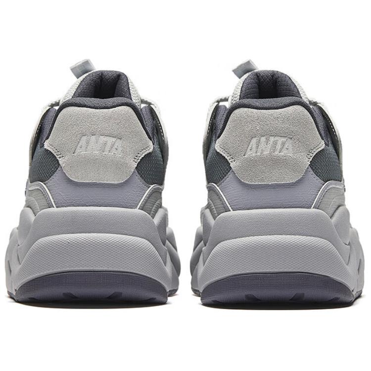 Anta Xiaocanglan Fabric Synthetic Leather Versatile Trendy Non-Slip Wear-Resistant Low-Top Skate Shoes Women sneaker Gray 122448036-3