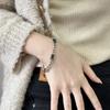 Micro-set emerald chain bracelet women's retro old light luxury niche design colorful treasure emerald bracelet for girlfriend