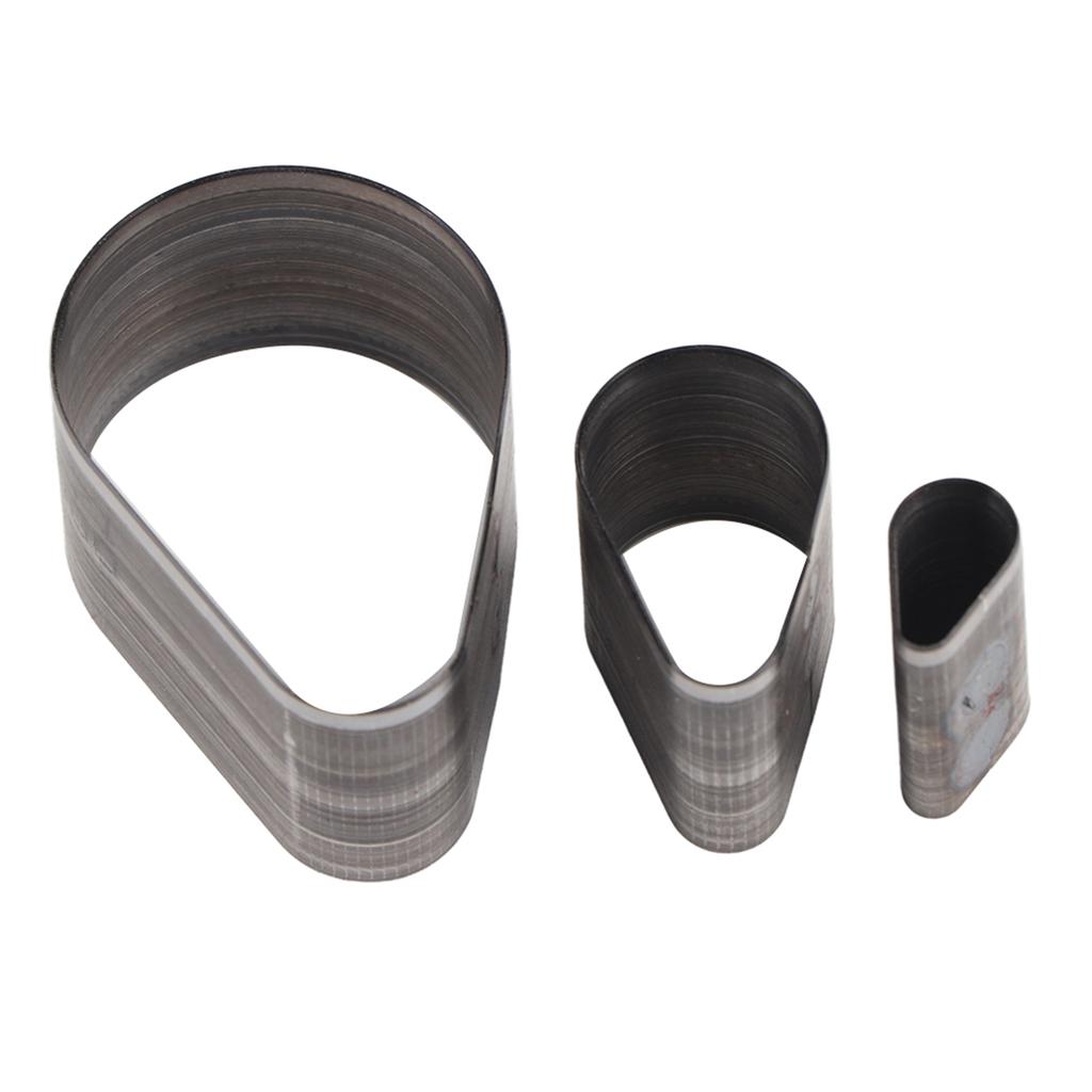 Set Taglierini per Artigianato in Pelle Fai da Te 3 pezzi Stampo Coltello Matrice Modello Strumento di Taglio Punzonatura (Goccia d'acqua)