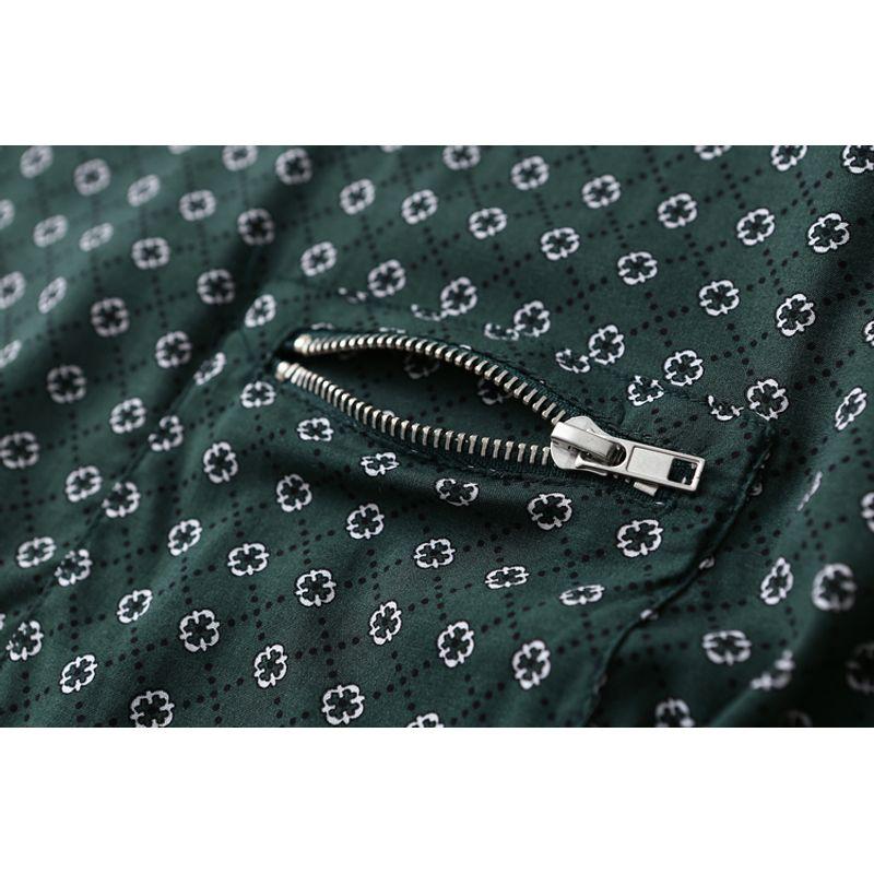 Export Export Plus Size Women's Clothing Retro Print Cotton Silk Shirt Summer Thin Loose Artificial Cotton Batwing Shirt Blouse