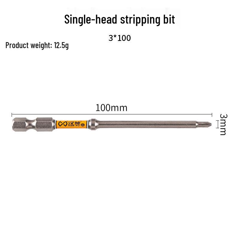 Han Axe D2 Magnetic Phillips Screwdriver Bit Set - Hex Shank, Impact Resistant, Extended Head