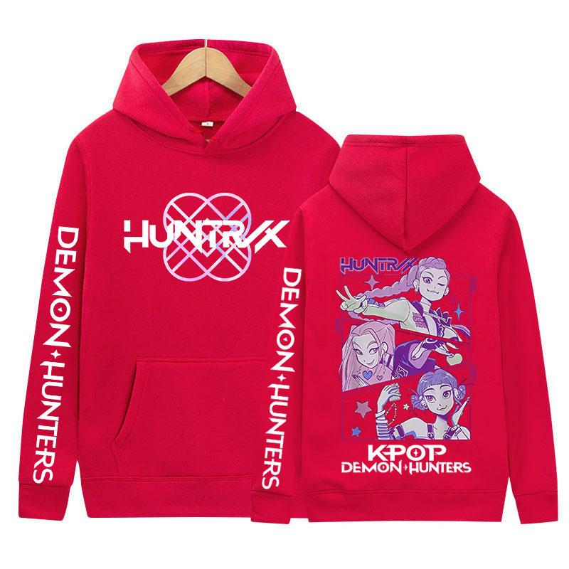 K-pop Demon Hunters Film Graphic Cover Hoody Men Women Vintage Aesthetic Pullover Sweatshirt Y2K Hip Hop Oversized Fleece Hoodie