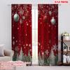 2pcs 2D Flat Printing Happy St Patrick's Day Window Drapes Christmas_ Thanksgiving_ Fall Polyester Without Electricity Festive
