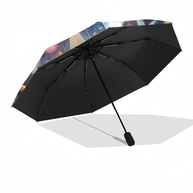 Tinker Bell Themed Travel Umbrella-8 Ribs Automatic Opening and Closing, Portable Folding Design, Compact and Stylish Umbrella