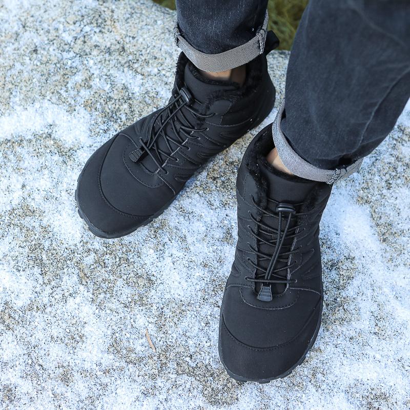 Plush Snow Boots for Women Men Winter Cotton Shoes High-top Boots Warm Hiking Shoes Outdoor Sneakers