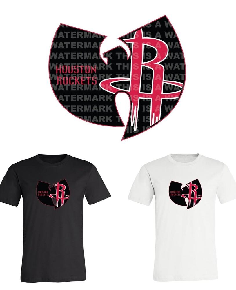 Футболка унисекс с логотипом команды NBA Houston Rockets Wu Tang M