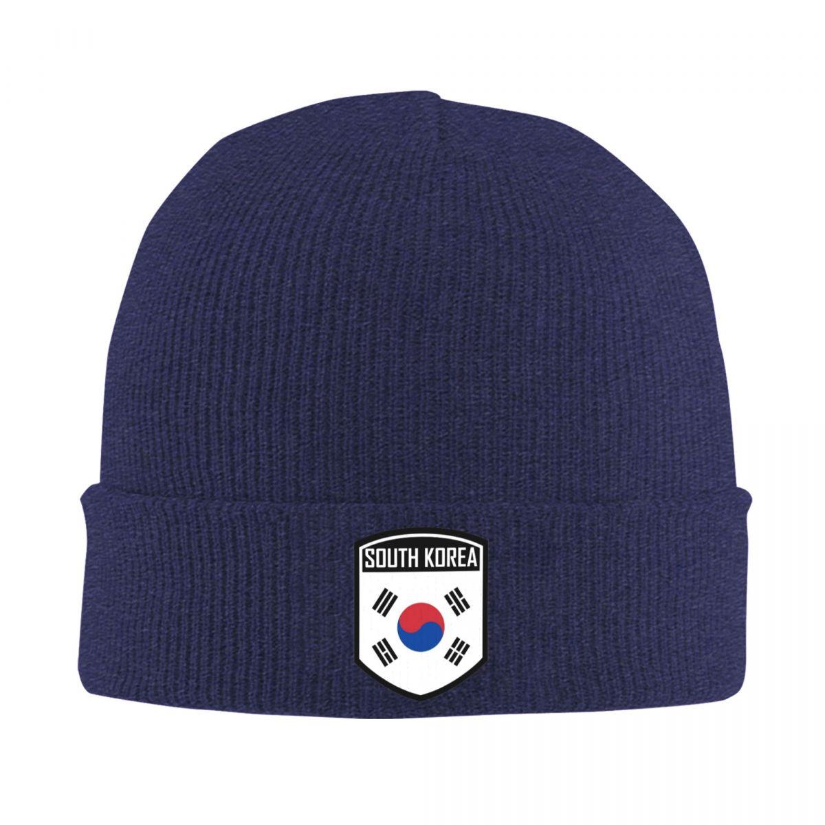 

South Korea Flag Warm Knitted Cap Winter Knit Bonnet Hat Skullies Beanies Hip Hop Caps for Unisex One Size