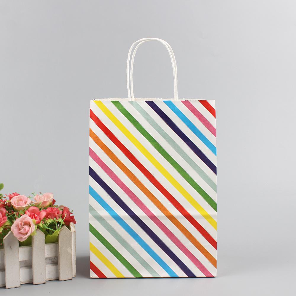 Colorful Polka Dot & Stars Kraft Paper Tote Gift Bags - Exquisite Packaging