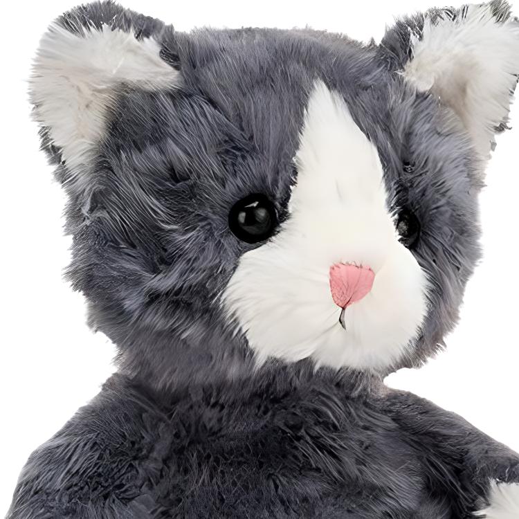 Jellycat Cat Series Animal Mitten Kitten Molly Kitten Dark Grey Doll Plush Doll 19cm Height