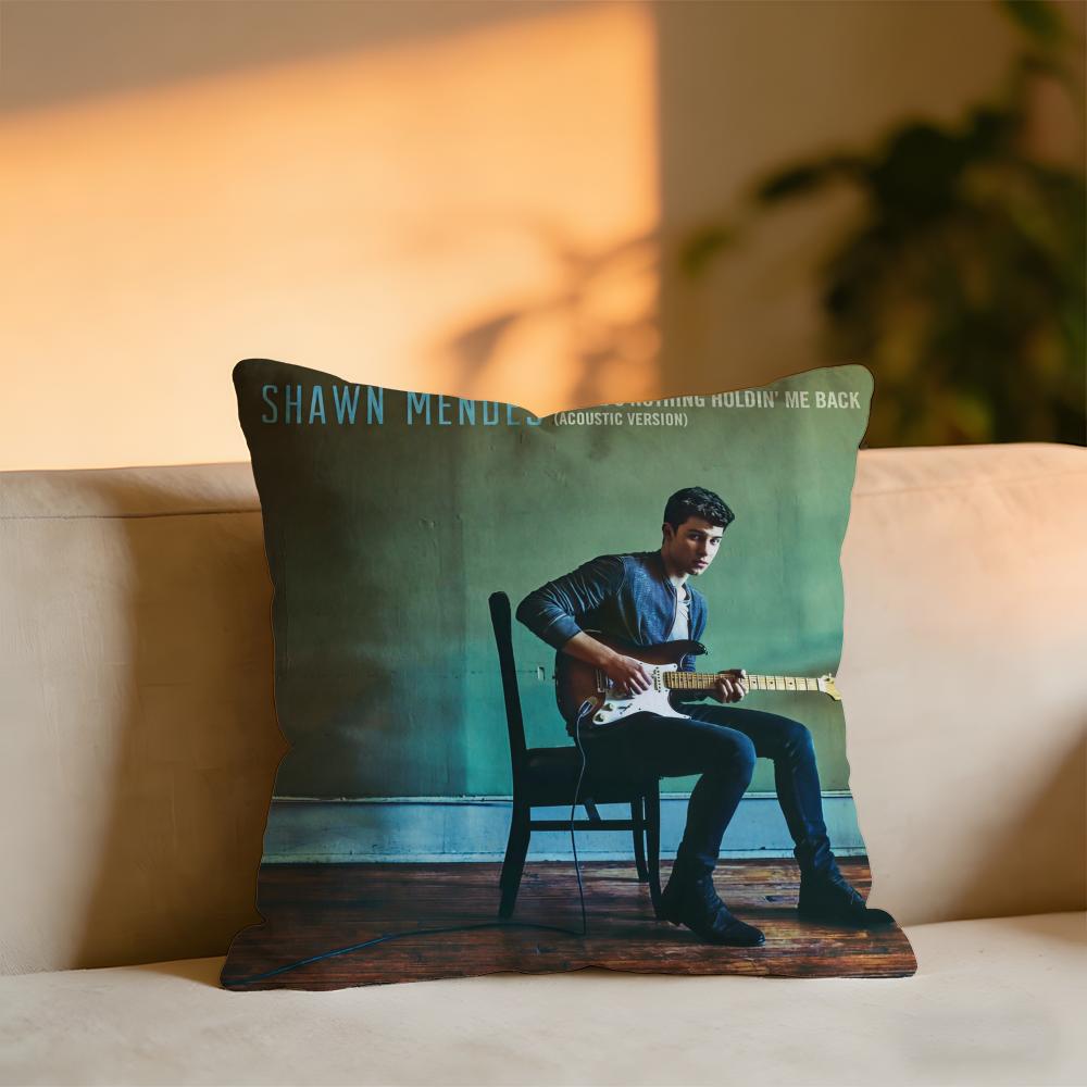 Shawn Mendes Album Cushion Cover Cozy Velvet Throw PillowSoft Warm Cushion For Sofa Bed 30x30 cm