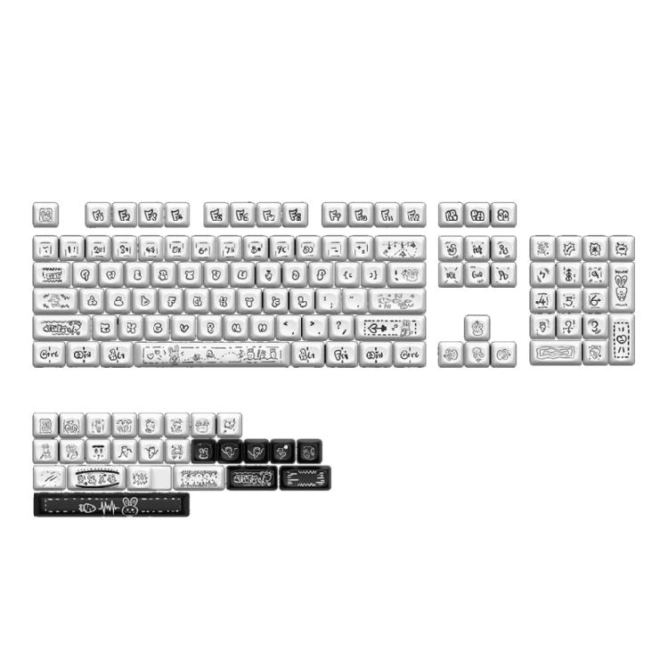 

130 клавиш PBT колпачки клавиш Профиль MOA DYE-SUB колпачки клавиш Для 61/87/96/98/104/108 механических клавиатур Колпачки клавиш с тематикой Моркови 1