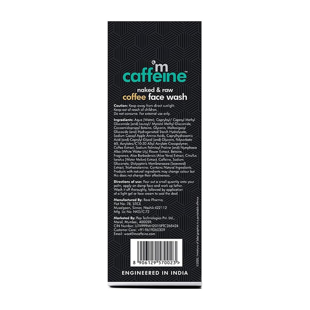 mCaffeine Deep Cleansing Coffee Face Wash For Oil Control De Tan Daily Anti Pollution Cleanser For Men Women 100 ml