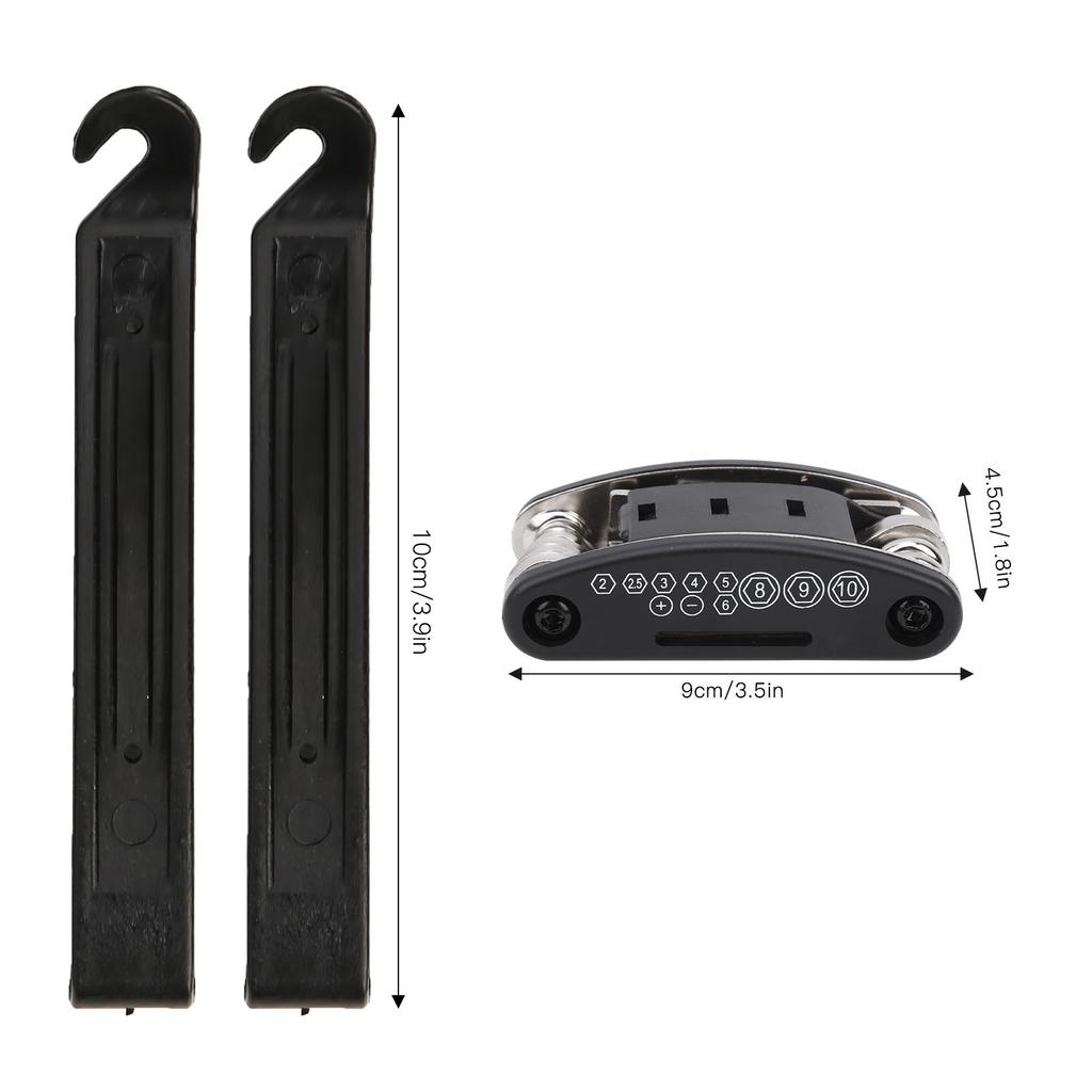 Fahrrad Schnell-Reifenreparaturset Reifenheber 16 in 1 Multifunktionswerkzeug Fahrradwartungsset