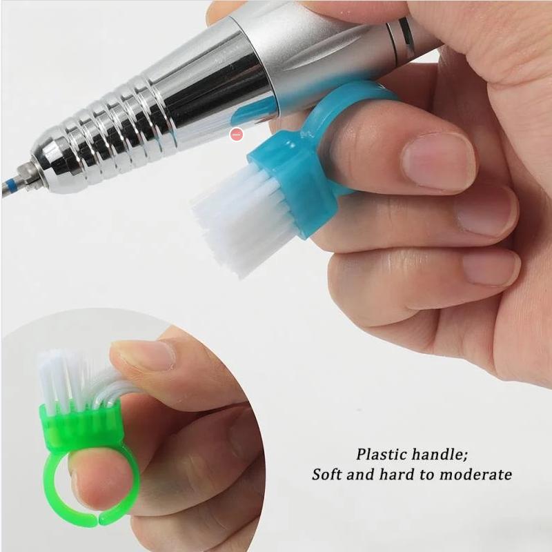 5/15PCS Mini Ring Nail Dust Cleaning Brush – Soft-Haired, DIY Nail Brushes, Professional Dust-Cleaning Makeup Brush