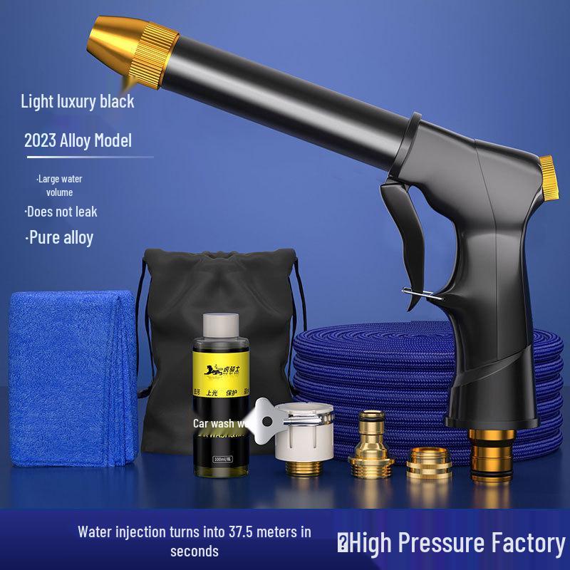 High-Pressure Retractable Spray Gun for Household Water Hose - Ideal for Car Wash and Garden Use
