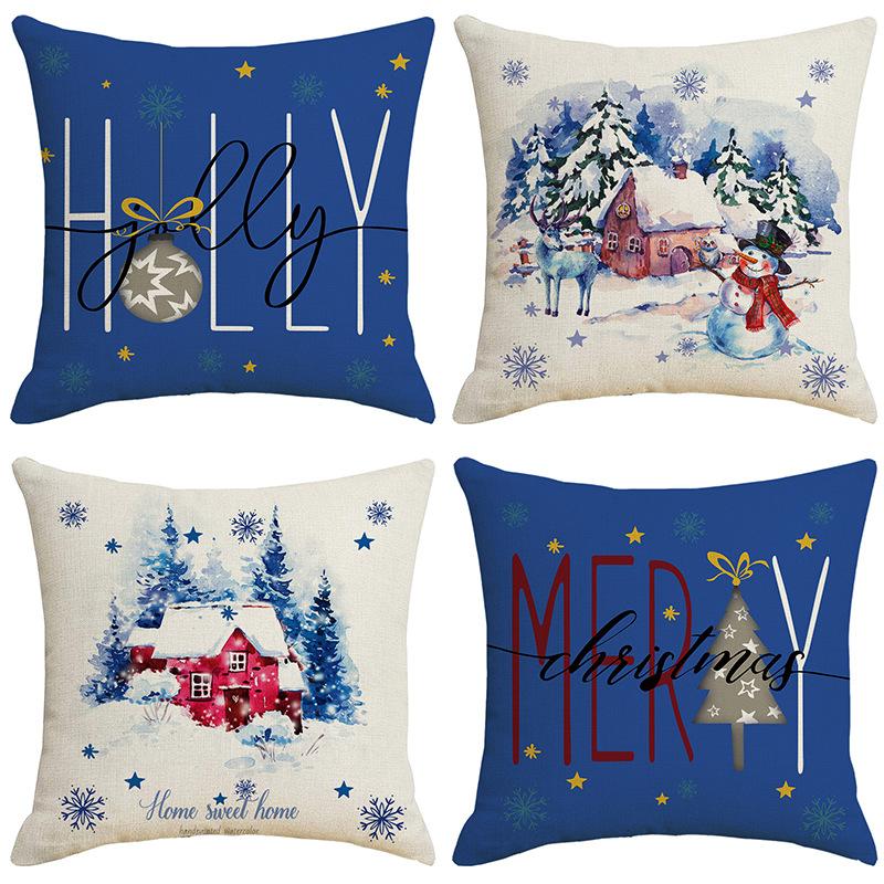 Christmas Pillowcase Combination Multi-patterned Cushion Party Festive Sofa Living Room Pillowcase Pillowcase