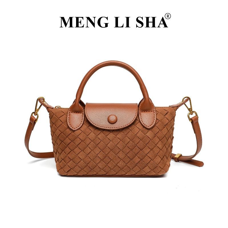 Nuova alla moda borsa tessuta a mano a spalla singola crossbody Borsa a forma di raviolo Longxiang versatile per pendolari portatile borsa da donna