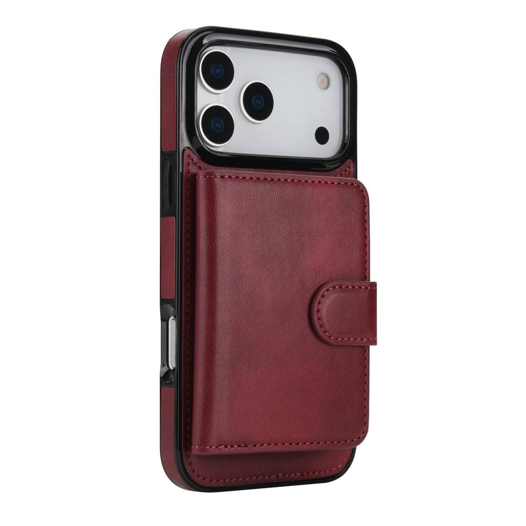 Magnetic Detachable Wallet Case for iPhone 17 Pro Max/17 Air, Compatible with Magnetic Card Slot Holder Flip Case for Men Women